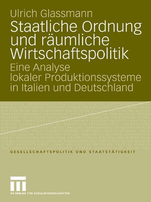 cover image of Staatliche Ordnung und räumliche Wirtschaftspolitik